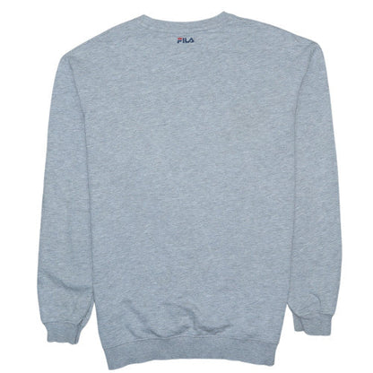 Fila Men's Grey Crew Neck Pullover Sweatshirt Size M
