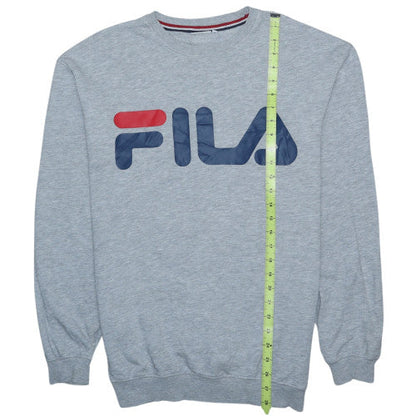 Fila Men's Grey Crew Neck Pullover Sweatshirt Size M