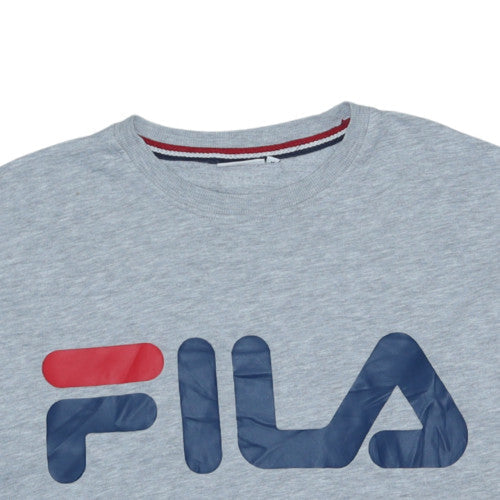 Fila Men's Grey Crew Neck Pullover Sweatshirt Size M