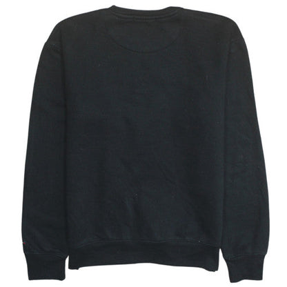 Tommy Hilfiger Men's Black Crew Neck Sweatshirt M Embroidered Logo
