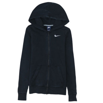 Nike Womens Black XS Full Zip Hoodie Cotton Blend