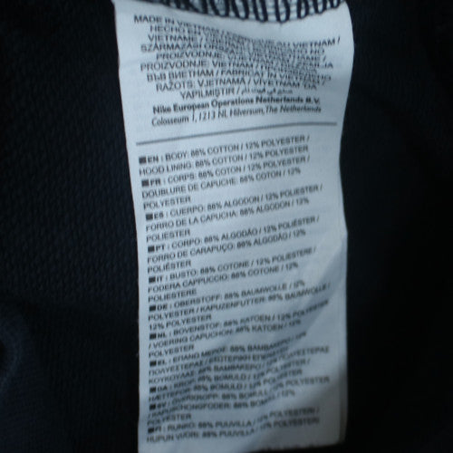 Nike Womens Black XS Full Zip Hoodie Cotton Blend