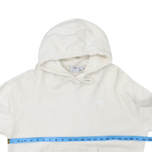 Adidas Women Ivory Graphic Print Pullover Hoodie UK 12