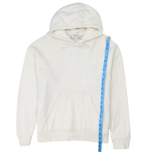 Adidas Women Ivory Graphic Print Pullover Hoodie UK 12