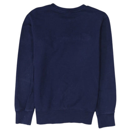 Champion Men Blue Logo Crew Neck Pullover Sweatshirt Size S