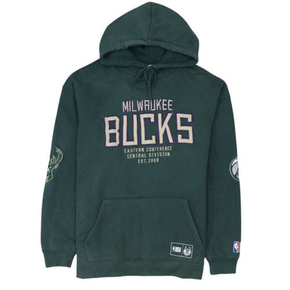 NBA Men’s Green Milwaukee Bucks Pullover Hoodie Size L