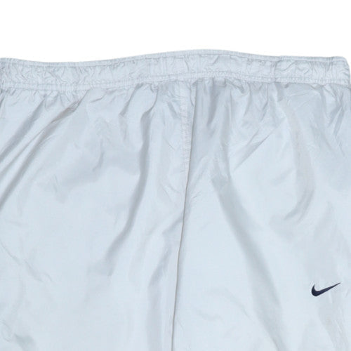 Nike Men's White XL Track Pants with Red Side Stripe