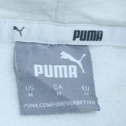 Puma Men's Grey Pullover Hoodie M Logo Sports Fleece