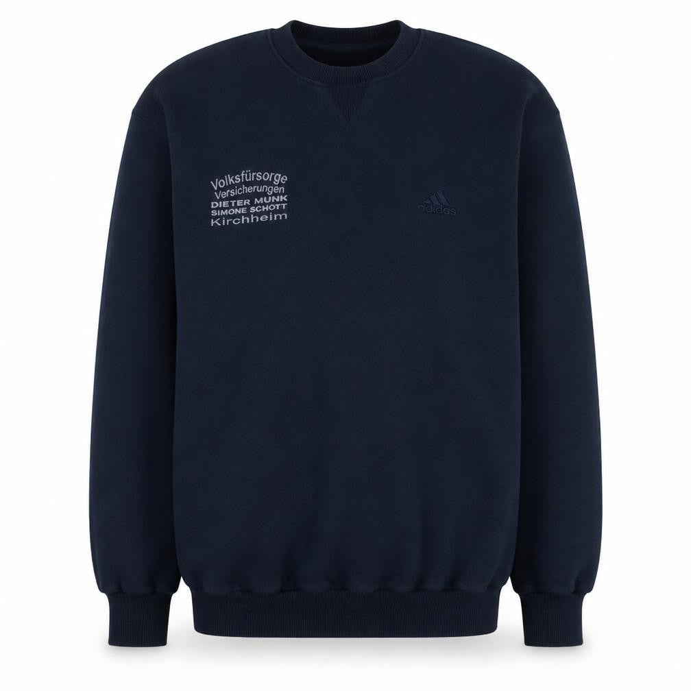 Adidas Men’s Blue L Pullover Sweatshirt Vintage Embroidered Logo
