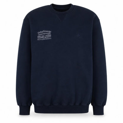 Adidas Men’s Blue L Pullover Sweatshirt Vintage Embroidered Logo