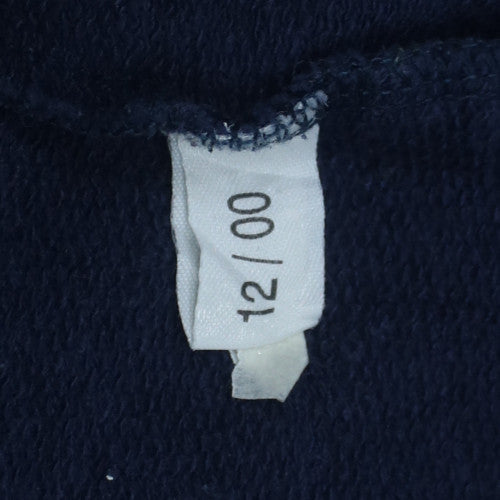 Adidas Men’s Blue L Pullover Sweatshirt Vintage Embroidered Logo