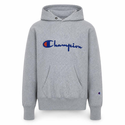 Champion Men's Grey Small Pullover Hoodie Reverse Weave Logo