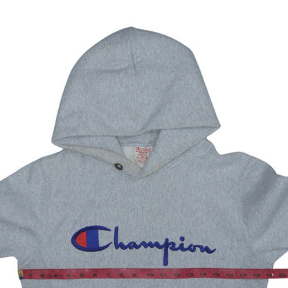 Champion Men's Grey Small Pullover Hoodie Reverse Weave Logo