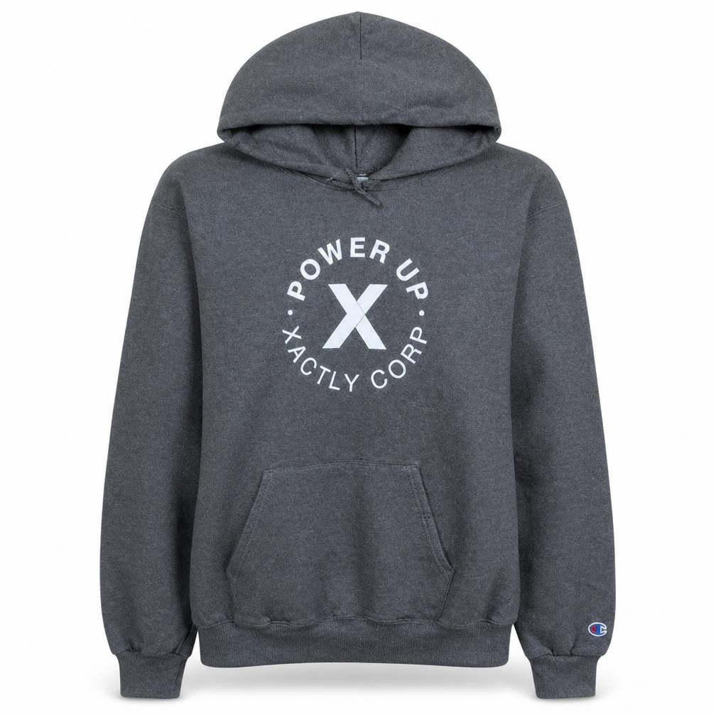 Champion Women's Grey Pullover Hoodie Medium Power Up Logo