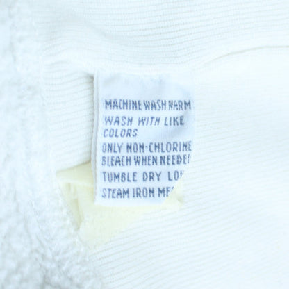 Polo Ralph Lauren Women White Cotton Blend Crew Neck Sweatshirt L