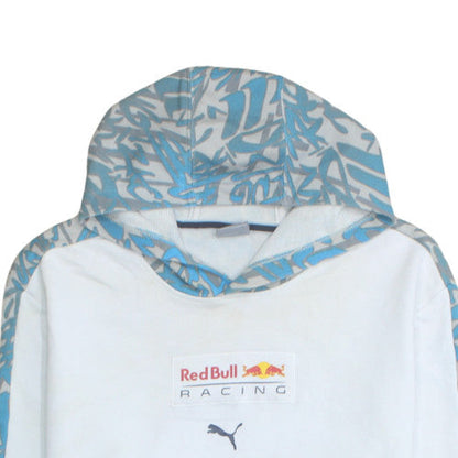 Puma Red Bull Racing Men's White Blue XL Pullover Hoodie