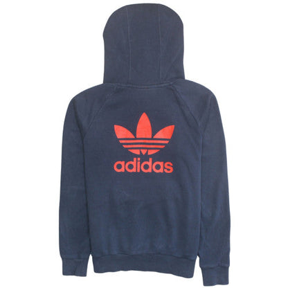 Adidas Womens Navy Hoodie Medium Hooded Pullover Sweatshirt