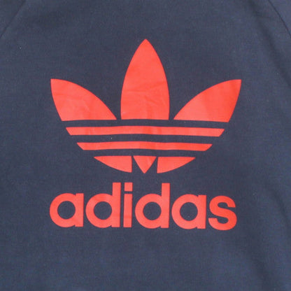 Adidas Womens Navy Hoodie Medium Hooded Pullover Sweatshirt