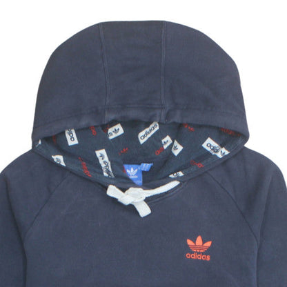 Adidas Womens Navy Hoodie Medium Hooded Pullover Sweatshirt
