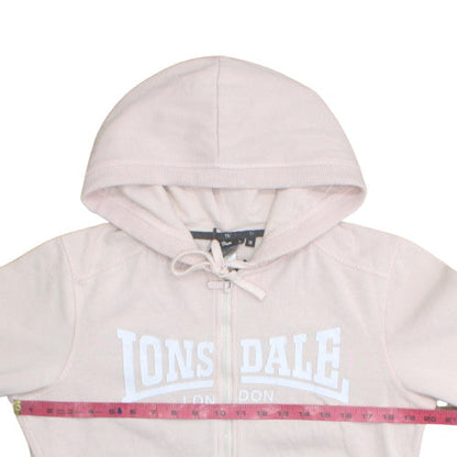 Lonsdale London Womens Beige Size 10 Full Zip Hoodie