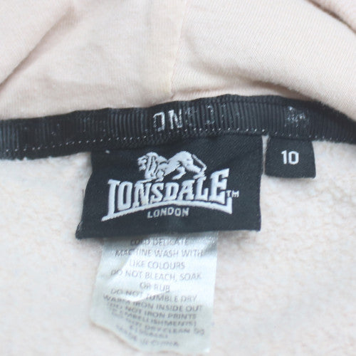 Lonsdale London Womens Beige Size 10 Full Zip Hoodie
