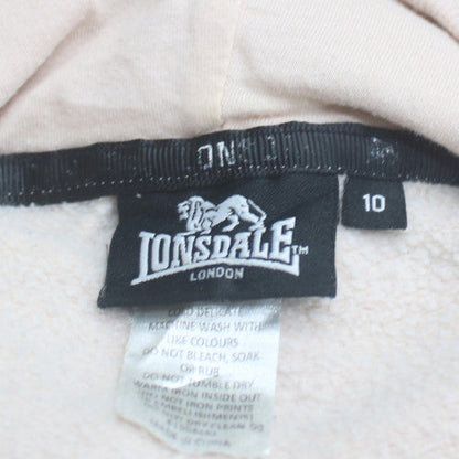 Lonsdale London Womens Beige Size 10 Full Zip Hoodie