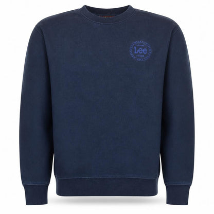 Lee Men's Blue Regular Fit Cotton Crew Neck Sweatshirt M