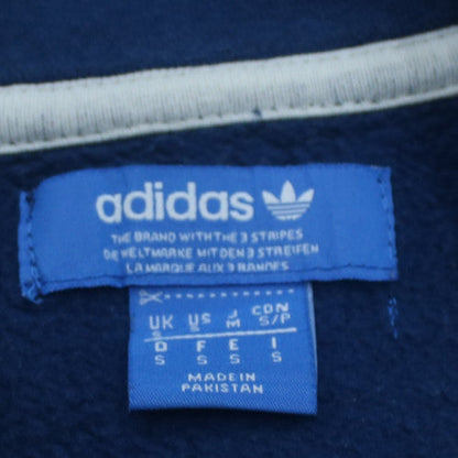 Adidas Mens Navy Blue 1/2 Zip Pullover Hoodie Size S Classic Logo