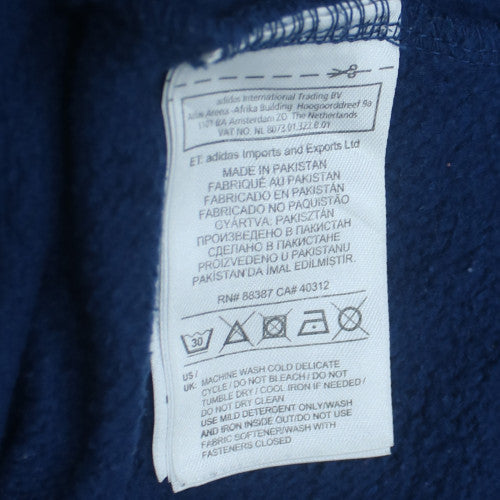 Adidas Mens Navy Blue 1/2 Zip Pullover Hoodie Size S Classic Logo