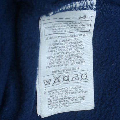 Adidas Mens Navy Blue 1/2 Zip Pullover Hoodie Size S Classic Logo