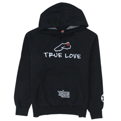 Hanes Men Black True Love Graphic Pullover Hoodie M Fleece
