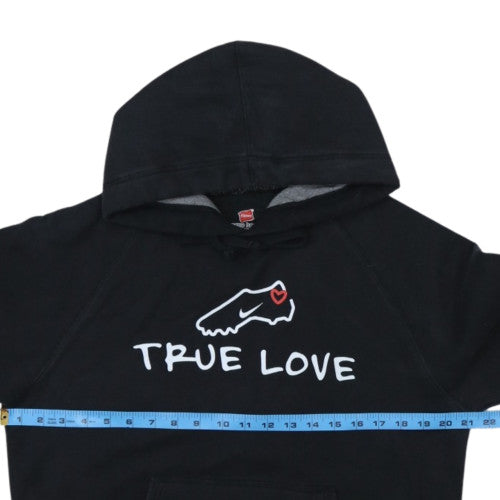 Hanes Men Black True Love Graphic Pullover Hoodie M Fleece