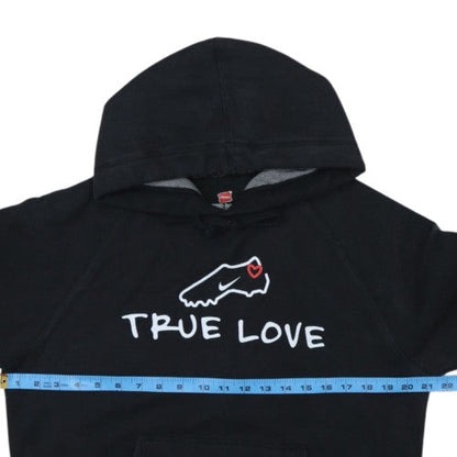 Hanes Men Black True Love Graphic Pullover Hoodie M Fleece
