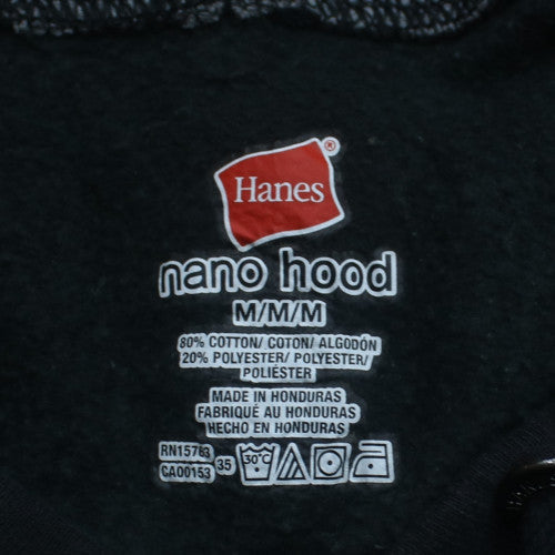 Hanes Men Black True Love Graphic Pullover Hoodie M Fleece