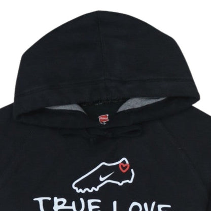 Hanes Men Black True Love Graphic Pullover Hoodie M Fleece