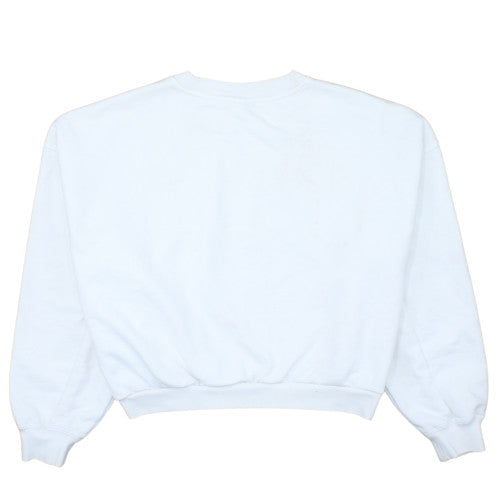 Adidas Women White Crew Neck Pullover Sweatshirt Size 18 L
