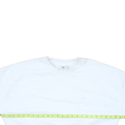 Adidas Women White Crew Neck Pullover Sweatshirt Size 18 L