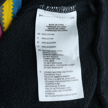 Adidas Men's Black Full Zip Hoodie L Yellow Stripes Retro Logo