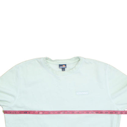 Ellesse Mens Green Logo Pullover Sweatshirt L Regular Fit