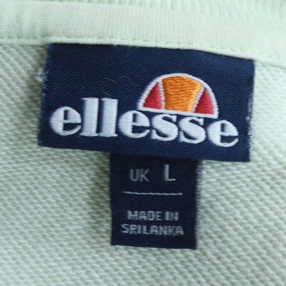 Ellesse Mens Green Logo Pullover Sweatshirt L Regular Fit