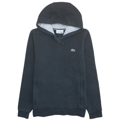 Lacoste Sport Mens Black Pullover Hoodie Size S Regular Fit