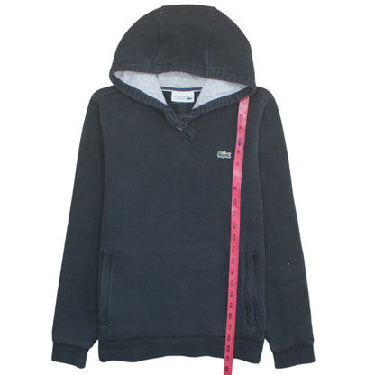 Lacoste Sport Mens Black Pullover Hoodie Size S Regular Fit
