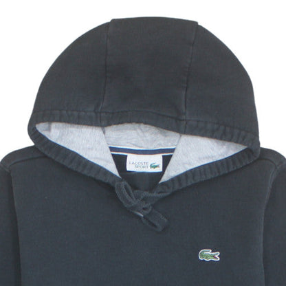 Lacoste Sport Mens Black Pullover Hoodie Size S Regular Fit