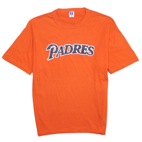 Russell Athletic Men's Orange Padres Graphic Crew Neck T-Shirt XL