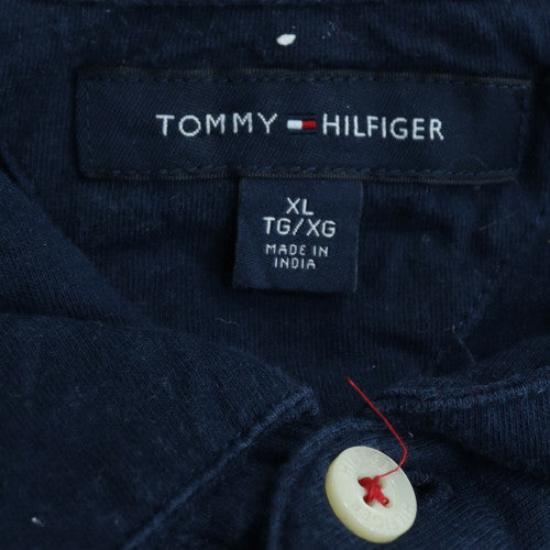 Tommy Hilfiger Men's Navy Blue XL Classic Short Sleeve Polo Shirt