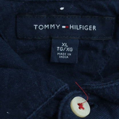 Tommy Hilfiger Men's Navy Blue XL Classic Short Sleeve Polo Shirt