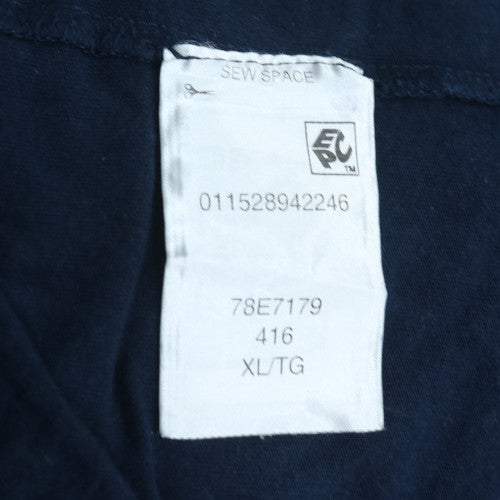 Tommy Hilfiger Men's Navy Blue XL Classic Short Sleeve Polo Shirt