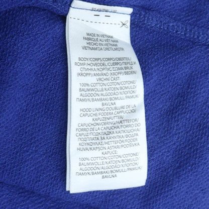 Ralph Lauren Men's Blue Full Zip Hoodie Size L Cotton Logo