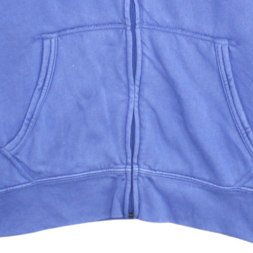 Ralph Lauren Men's Blue Full Zip Hoodie Size L Cotton Logo