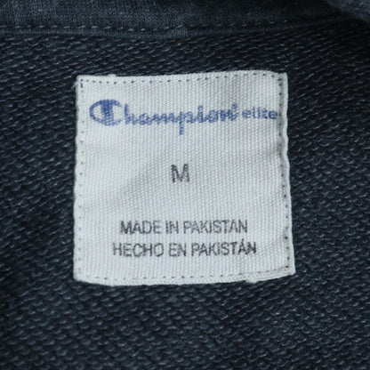 Champion Men's Grey Pullover Hoodie M Embroidered Logo Fleece